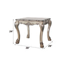 Dresden End Table, Vintage Bone White Finish Acme