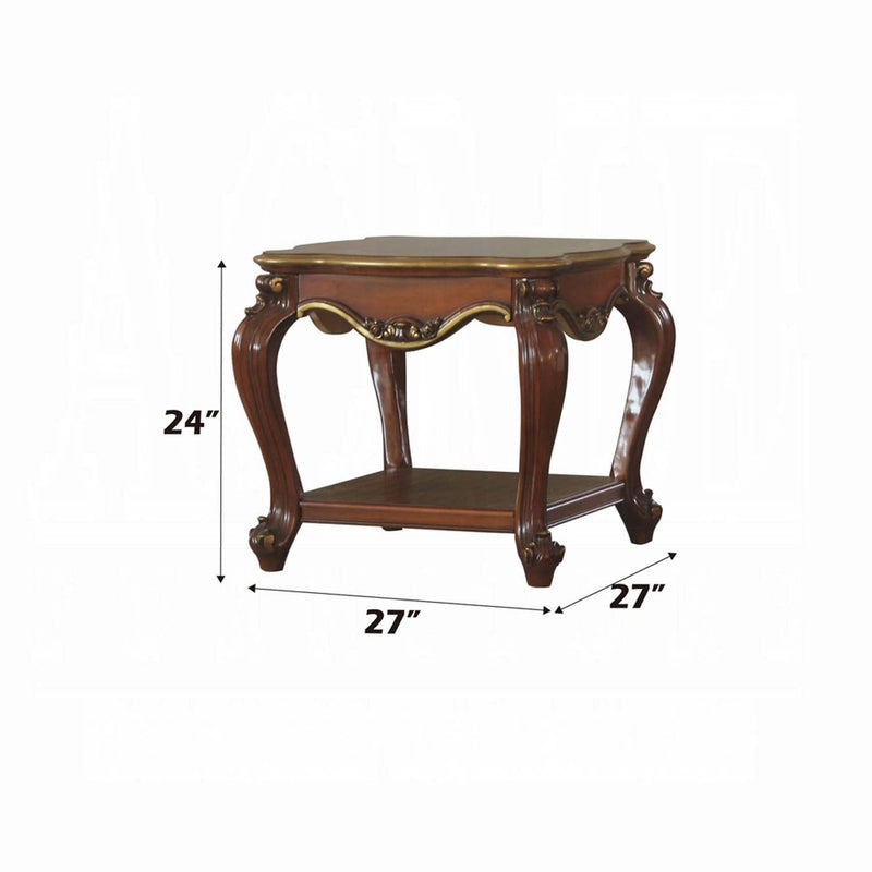 Picardy End Table, Honey Oak Finish Acme