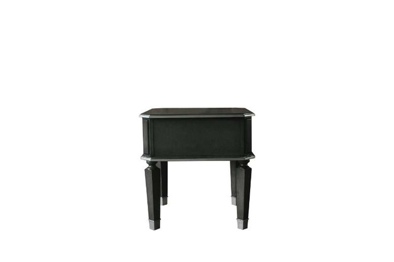House Beatrice End Table, Charcoal & Light Gray Finish Acme