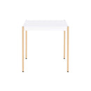 Otrac End Table, White & Gold Finish Acme