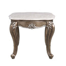 Elozzol End Table, Marble Top & Antique Bronze Finish Acme
