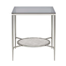 Adelrik End Table, Glass & Chrome Finish Acme