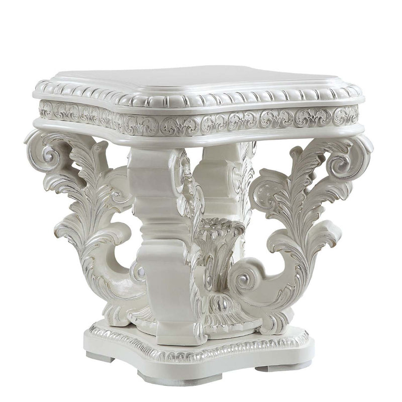 Vanaheim End Table, Antique White Finish Acme