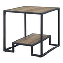 Idella End Table, Rustic Oak & Black Finish Acme