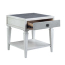 Katia End Table, Rustic Gray & Weathered White Finish Acme