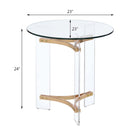 Sosi End Table, Gold Finish Acme
