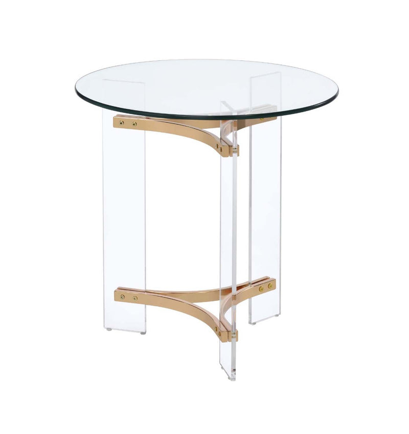 Sosi End Table, Gold Finish Acme