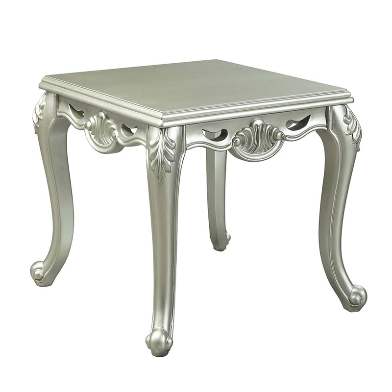 Qunsia End Table, Champagne Finish Acme