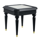 Tayden End Table, Marble Top & Black Finish Acme