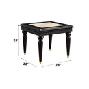 Tayden End Table, Marble Top & Black Finish Acme