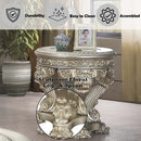 Danae End Table, Champagne & Gold Finish Acme