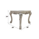 Dresden End Table, Bone White Finish Acme