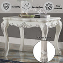 Dresden End Table, Bone White Finish Acme