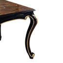 Betria End Table, Engineered Stone Top, Gold & Black Finish Acme