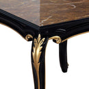 Betria End Table, Engineered Stone Top, Gold & Black Finish Acme