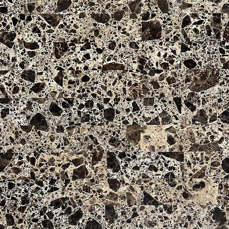 Nayla End Table, Natural Marble Top & Cherry Finish Acme