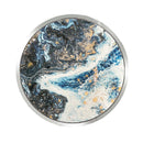 Lyda End Table, Blue Marble Print & Chrome Finish Acme