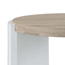 Zoma End Table, Oak & White High Gloss Finish Acme