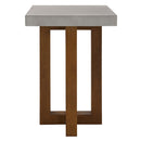 Keven End Table, Faux Concrete Top & Walnut  Finish Acme
