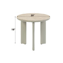 Ingram End Table, Sintered Stone & Light Gray Finish Acme