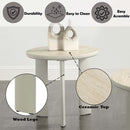 Ingram End Table, Sintered Stone & Light Gray Finish Acme