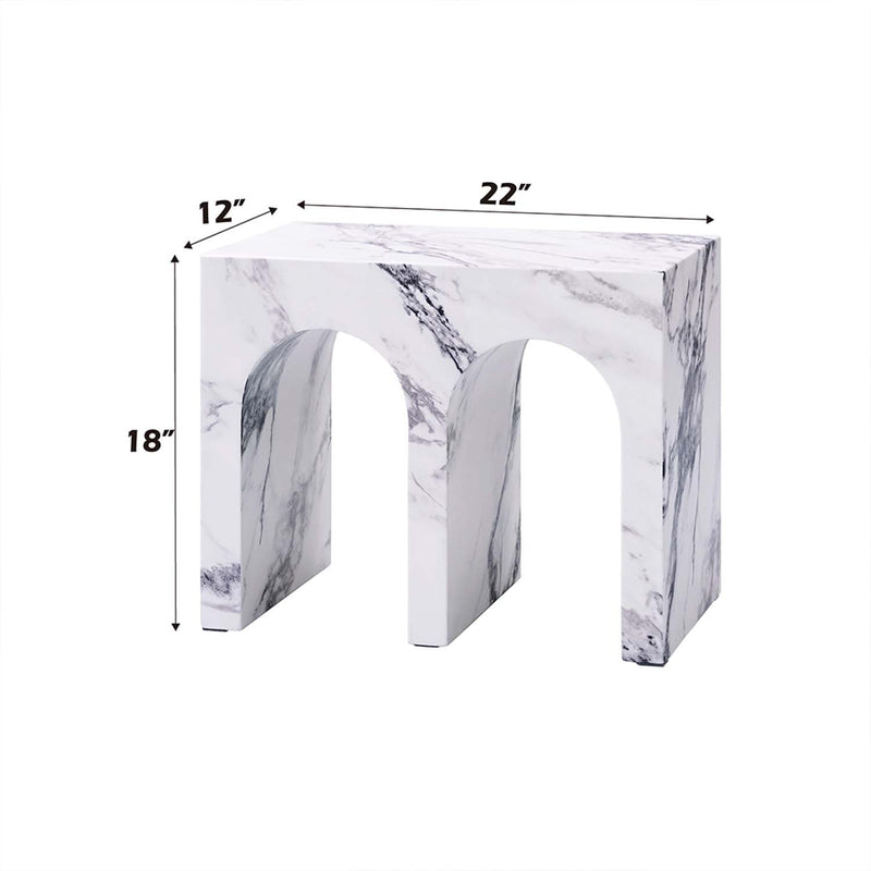 Fritzy End Table, Engineered Stone Finish Acme