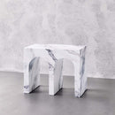 Fritzy End Table, Engineered Stone Finish Acme