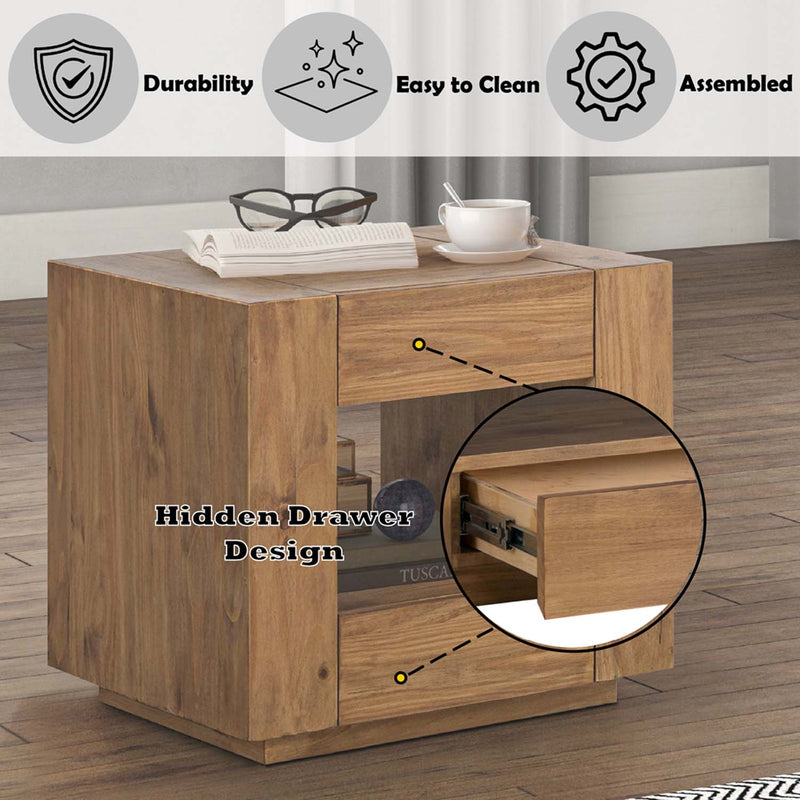 Harlan End Table, Brown Finish Acme