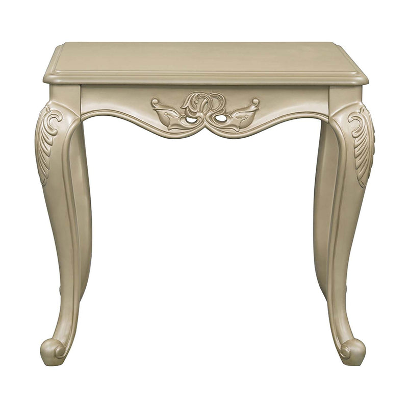 Libertee End Table, Champagne Finish Acme