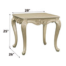 Libertee End Table, Champagne Finish Acme