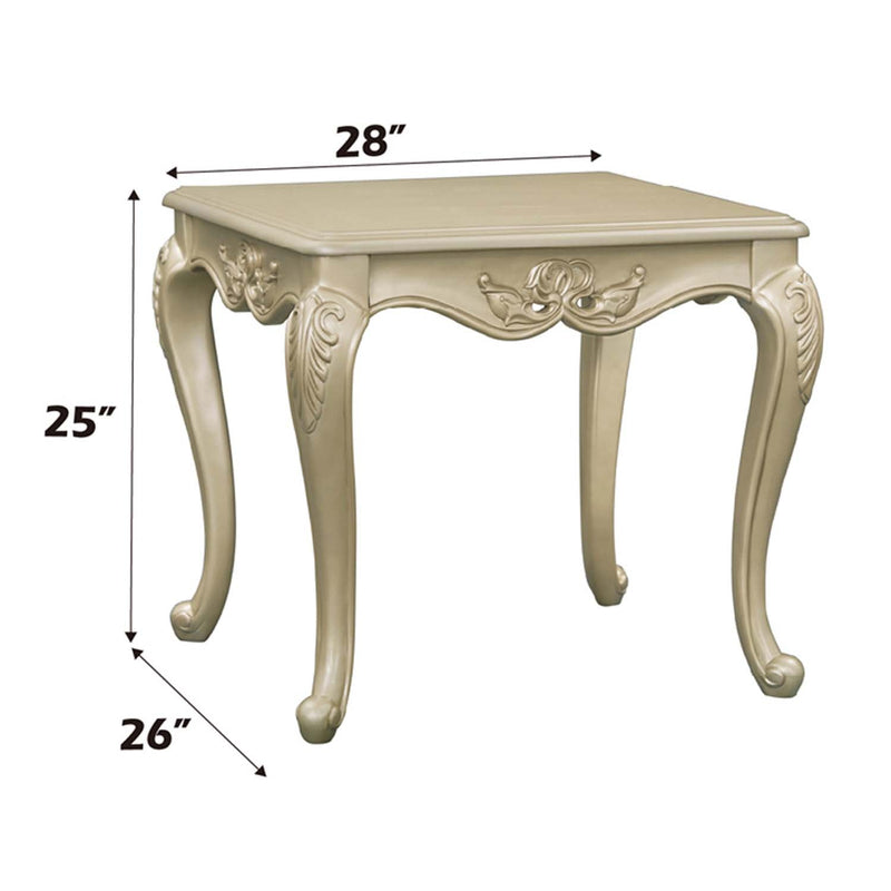 Libertee End Table, Champagne Finish Acme