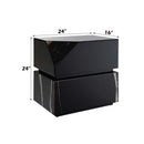 Drisana End Table, Black Mirrored Finish Acme