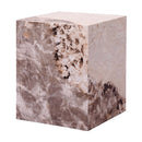 Fultan End Table, Engineered Stone Finish Acme