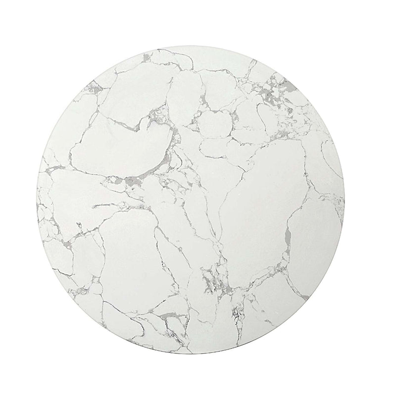 Clayten End Table, White Natural Marble Top & Espreeso Finish Acme