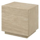 Deon End Table, Beige Travertine Acme