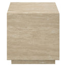 Deon End Table, Beige Travertine Acme