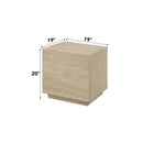 Deon End Table, Beige Travertine Acme