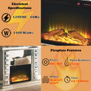 Dominic 48" Fireplace, Mirrored Acme