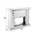 Dominic 48" Fireplace, Mirrored Acme
