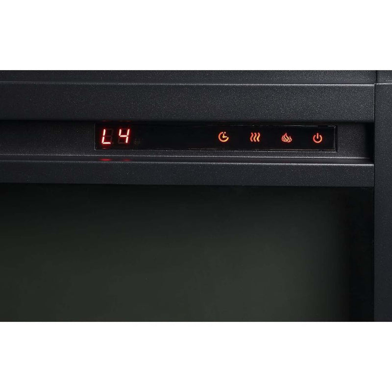 Nysa 47" Fireplace, Mirrored & Faux Crystals Acme