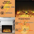 Nysa 47" Fireplace, Mirrored & Faux Crystals Acme