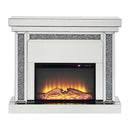 Noralie 47" Fireplace, Mirrored & Faux Diamonds Acme