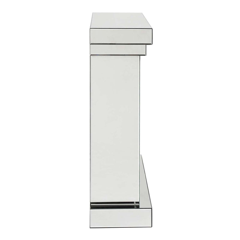 Noralie 47" Fireplace, Mirrored & Faux Diamonds Acme