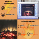 Noralie 28" Fireplace, LED, Mirrored & Faux Diamonds Acme