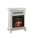 Noralie 24" Fireplace, Mirrored & Faux Diamonds Acme