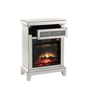Noralie 24" Fireplace, Mirrored & Faux Diamonds Acme