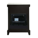 Noralie 24" Fireplace, Mirrored & Faux Diamonds Acme