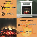 Noralie 24" Fireplace, Mirrored & Faux Diamonds Acme