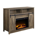 Tobias 51" Fireplace, Rustic Oak Finish Acme