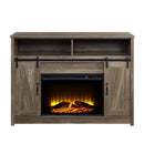 Tobias 51" Fireplace, Rustic Oak Finish Acme